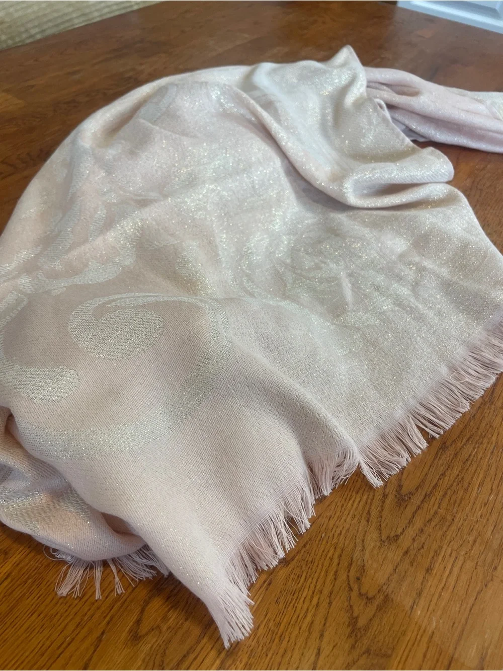 Laundry by Shelli Segal Light Pink Shimmering Wrap/Scarf